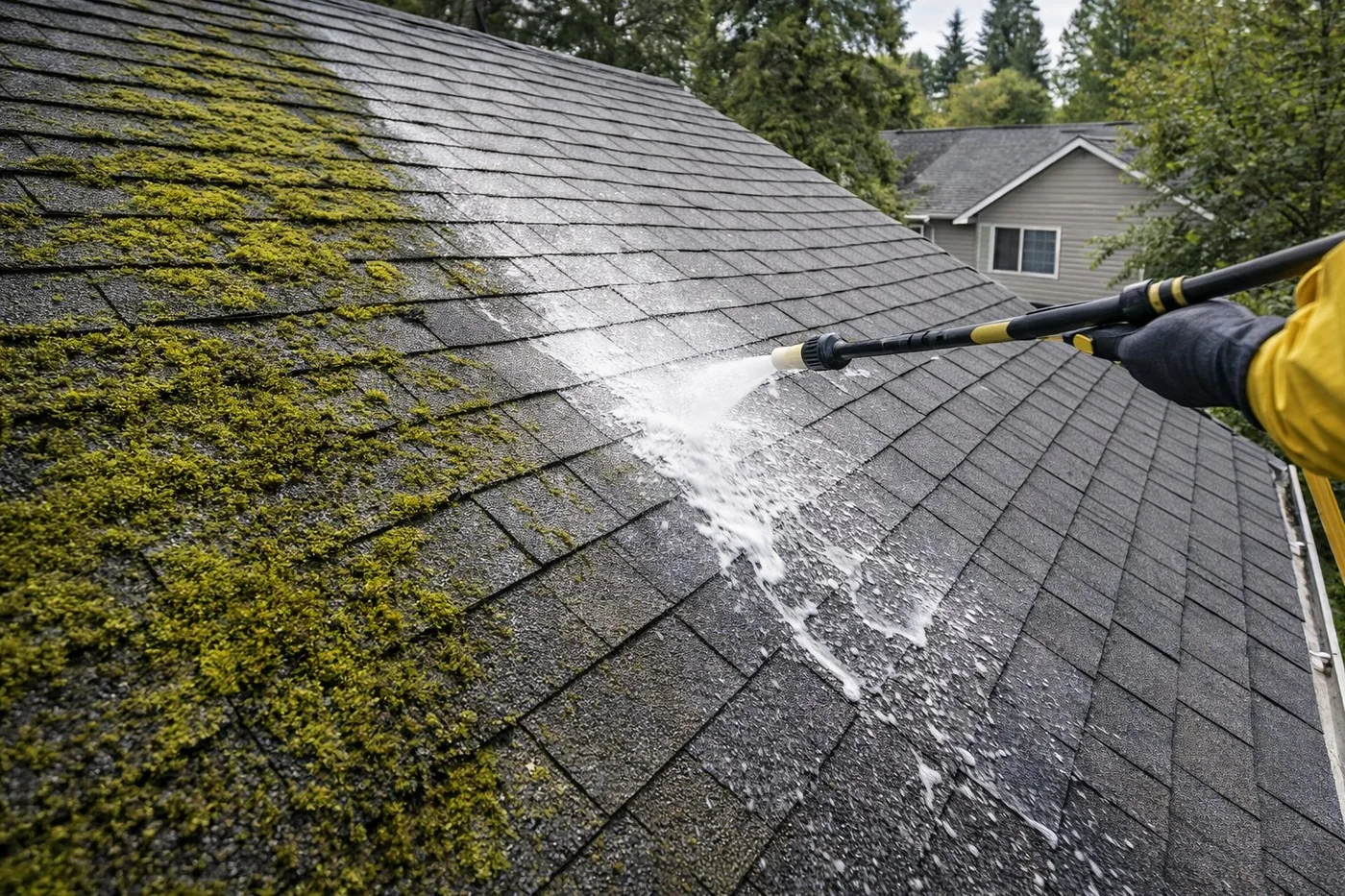 Roof Moss Removal result