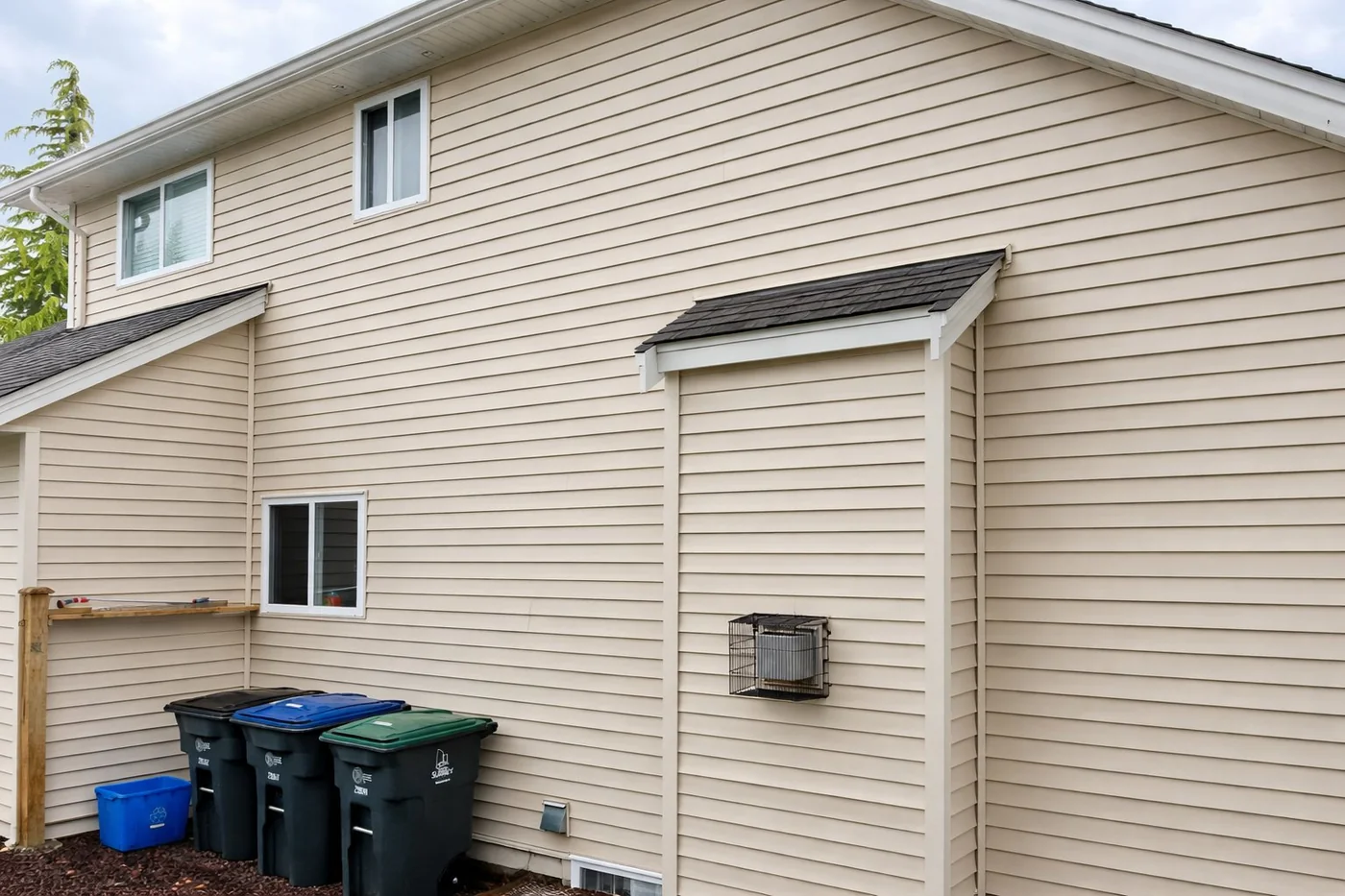 Siding after soft washing